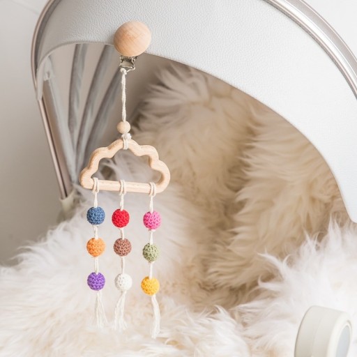 Brinquedo pendurado para carrinho de bebé