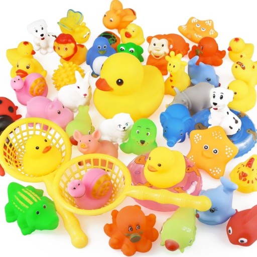 Brinquedos flutuantes para crianças Conjunto de 15 peças de plástico Animais para brincar durante o banho na banheira Tamanho aproximadamente 5 a 9 cm