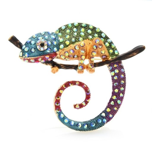 Broche caméléon