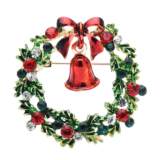 Broche couronne de Noël