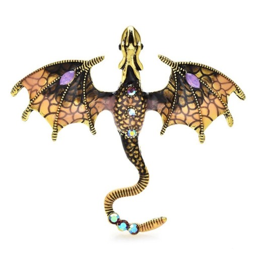 Broche de dragón adornado