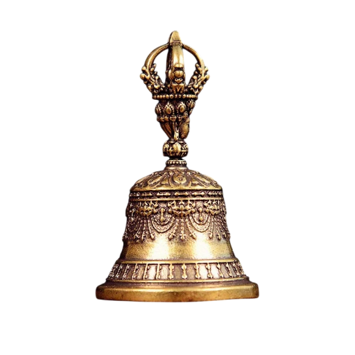 Bronzový tibetský zvonek 5,2 x 3,2 cm Ručně vyráběný dekorační zvoneček s duchovním významem Meditační pomůcka pro relaxaci a klid