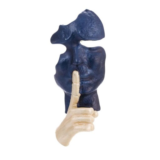 Broșă față abstractă cu gestul tăcerii pin insignă design metalic al feței și mâinii accesoriu pentru îmbrăcăminte rucsac rever bijuterie