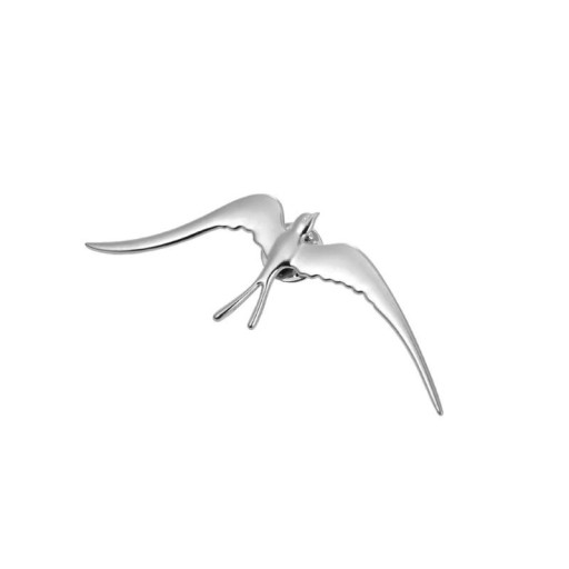 Broșă vultur minimalistă motiv cca 2,7 × 7,6 cm oțel inoxidabil pin de rever pentru îmbrăcăminte rucsac geantă accesoriu bijuterie