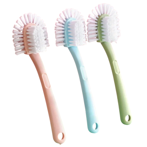 Brosse à chaussures universelle à cinq faces avec poignée ergonomique Nettoyant multifonction pour semelles, lacets et bords de semelles