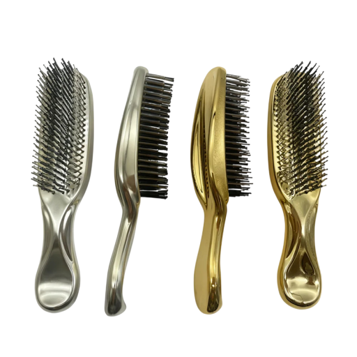 Brosse à cheveux premium Brosse de massage pour shampooing Peigne démêlant en plastique Couleurs miroir Démêlage doux contre la casse