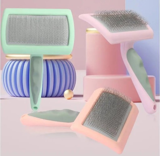 Brosse de toilettage pour chiens et chats Éliminateur de poils pour chiens et chats Brosse unilatérale pour chiens et chats 18 x 11,7 cm