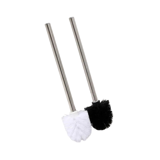 Brosse WC 27 x 9,5 x 9 cm avec manche en acier inoxydable Cadre suspendu Accessoire de toilette domestique Brosse de nettoyage de toilette