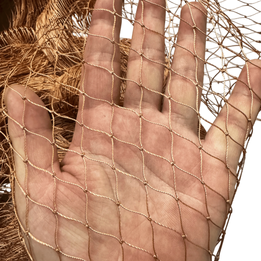 Brunt nylon fuglenet 2 x 10 m Havebeskyttelsesnet Maske 2 x 2 cm Til træer, buske, blomsterbede, drivhuse, pergolaer, blomsterkasser