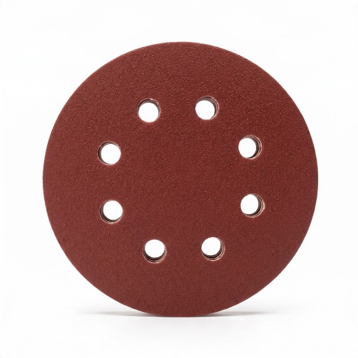 Brusné papiere 125 mm na suchý zips 10 ks Zrnitost 120 S 8 otvorov Oxid hlinitý Červenohnedé Pre excentrickú brúsku Na drevo aj kov