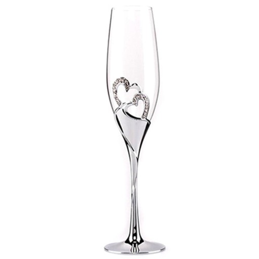 Bryllup champagneglas 2 stk.