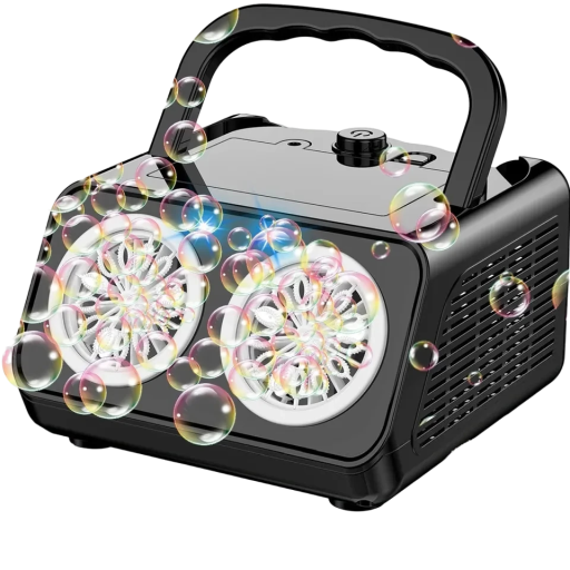 Bubble Machine with 2 Fans 15 x 9 cm