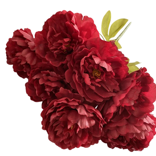 Buchetă de bujori artificiali cu flori pline 42 cm plastic + material floare decorativă buchet pentru vază la nuntă, interior și decorare