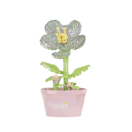 Buchetă de flori Lotuși montani 5,4 x 5 x 8,8 cm 45 buc Mini micro construcție DIY set de blocuri florale pentru copii și adulți Decorare creativă