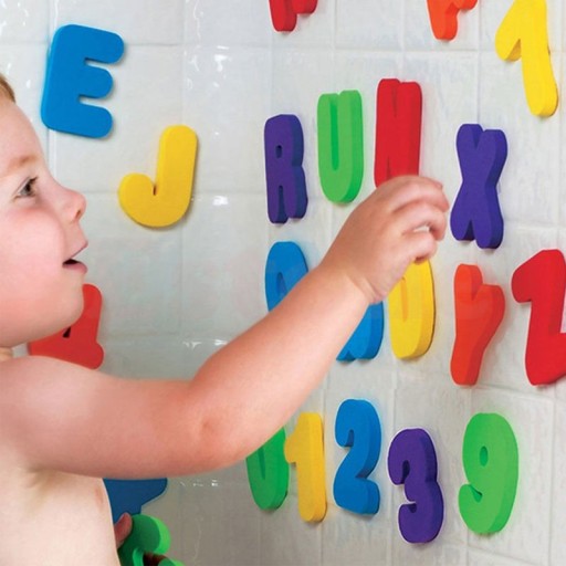 Buchstaben und Zahlen für die Badewanne 36-tlg
