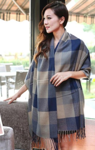 Bufanda de cuadros de invierno para mujer Fiona