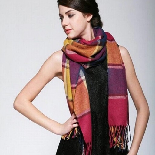 Bufanda de cuadros de invierno para mujer Fiona