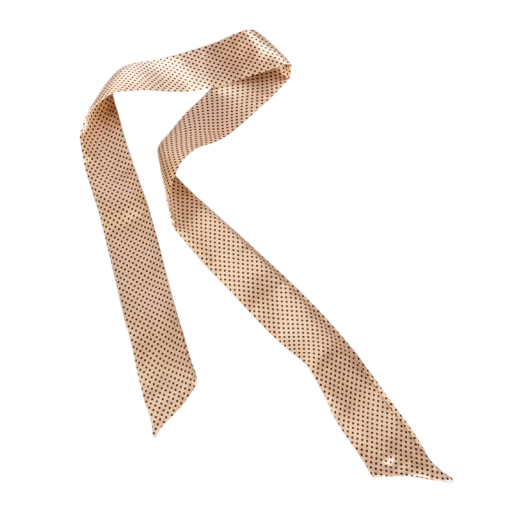 Bufanda de mujer retro con lunares 4 × 100 cm Accesorio multifuncional estrecho largo delgado para la cabeza Diadema para el cabello Adorno