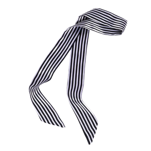 Bufanda de rayas para mujer 4 × 100 cm Pequeña larga delgada multifuncional bufanda de moda para la cabeza Diadema para el cabello Adorno para el mango del bolso