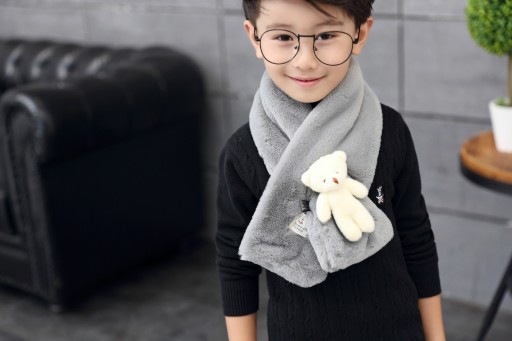 Bufanda infantil con osito de peluche J1864