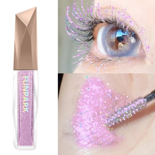 Bunte Glitzer-Mascara für mehr Volumen und längere Wimpern mit strahlendem Effekt, langanhaltender Halt für ein ausdrucksstarkes und originelles Make-up