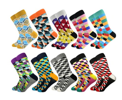 Bunte Herrensocken – 10 Paar