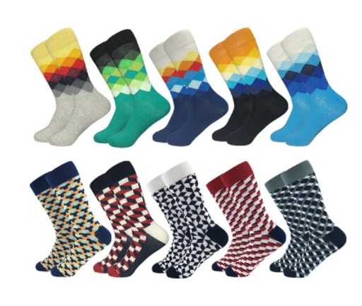 Bunte Herrensocken – 10 Paar