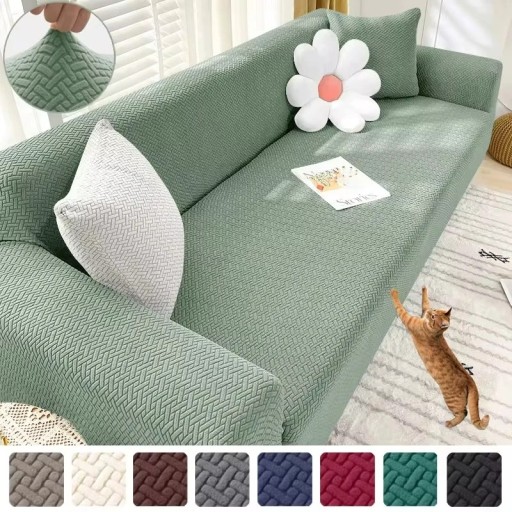 Bunter elastischer Sofabezug 145-180 cm Jacquard-Bezug für Zweisitzer Wohnzimmer rutschfest waschbar