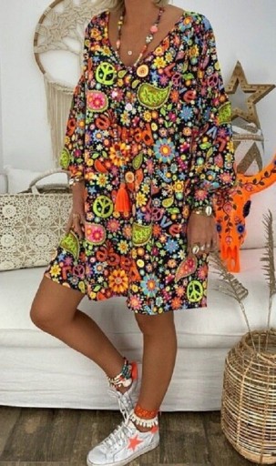 Buntes Damenkleid