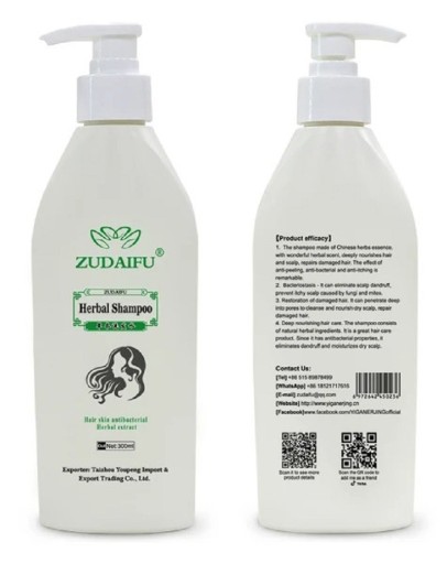 Bylinný šampon proti lupům Antibakteriální šampon na léčbu svědění pokožky hlavy Přírodní šampon proti lupům 300 ml