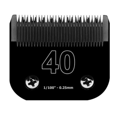 Cabeça de corte substituta para máquinas Andis, Wahl, Oster, Furzone, Laube, Heiniger e Conair Cabeça de aço profissional para corte de animais 0,25 mm Modelo 40