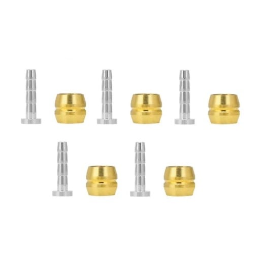 Cabeça de oliva para mangueira de travão BH90 conjunto 5 pares metalizado dourado para travões hidráulicos de bicicletas Shimano compatível