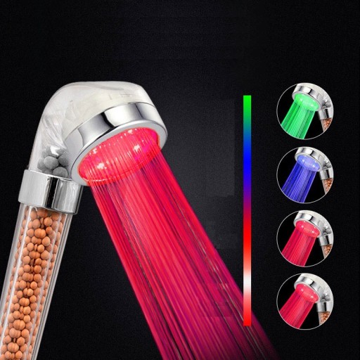 Cabezal de ducha que cambia de color según la temperatura