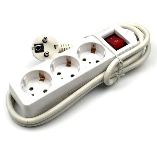 Cable alargador 3 tomas con interruptor K1120