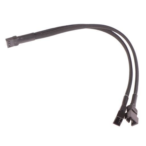 Cable de alimentación divisor de ventilador de PC de 26 cm 4 pines 1x macho a 2x hembra Adaptador para refrigeración de computadora Divisor de cables