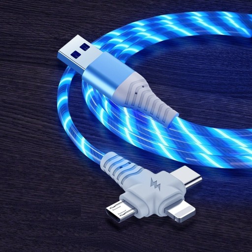 Cable de carga de iluminación 3 en 1 1 m
