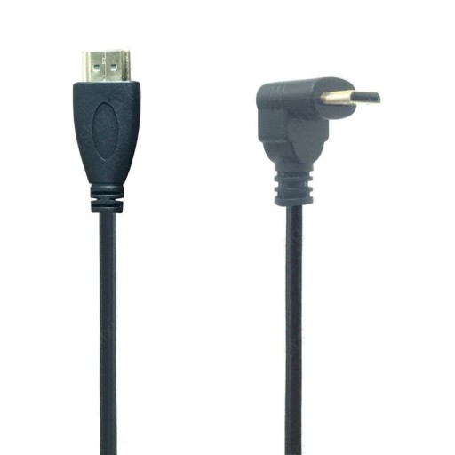 Cable de conexión Mini HDMI a HDMI en ángulo de 50 cm
