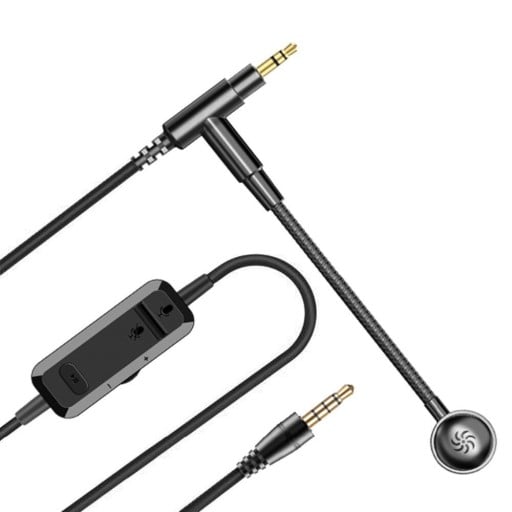Cablu audio cu microfon pe braț pentru căști jack de 3,5 mm 2 m Control al volumului și redării muzicii Pentru apeluri și comunicare online
