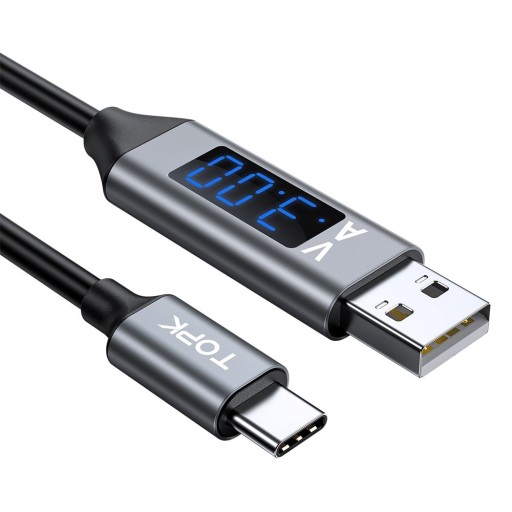 Cablu de date USB-C / USB cu afișaj