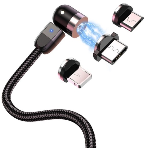 Cablu magnetic de încărcare USB cu conector K503 reglabil