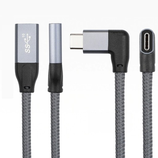Cablu prelungitor înclinat USB-C M / F