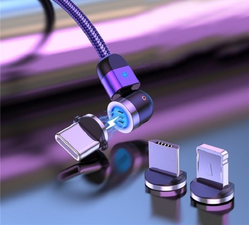 Cablu USB magnetic cu conector reglabil