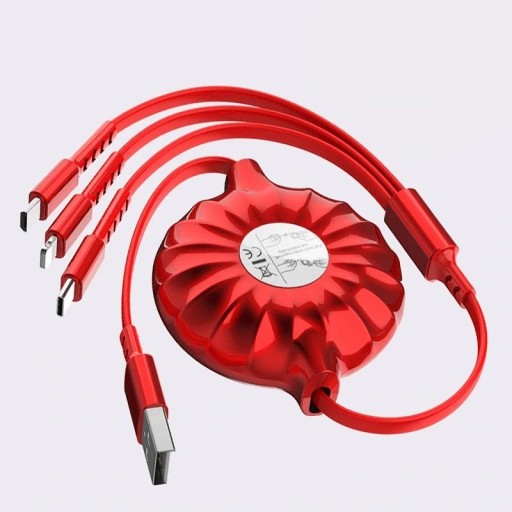 Cablu USB retractabil 3in1 K637
