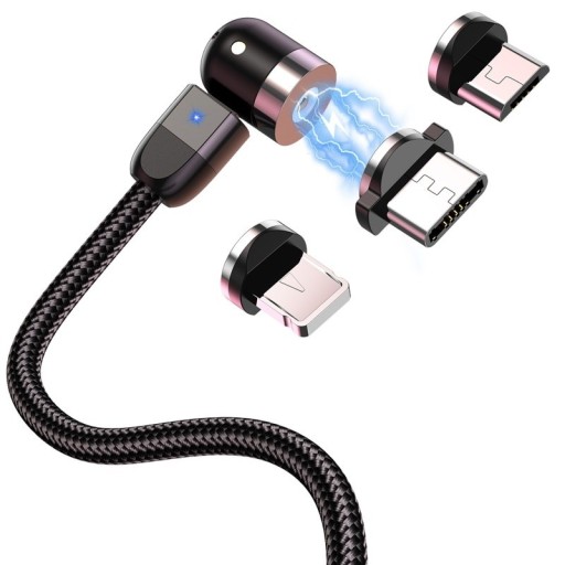 Cabo de carregamento USB magnético com conector ajustável K503