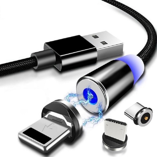 Cabo de carregamento USB magnético