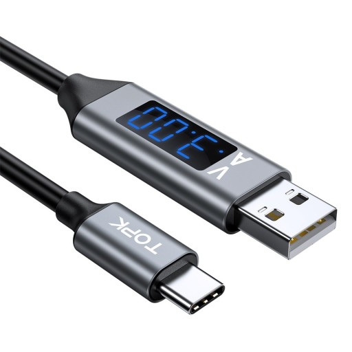 Cabo de dados USB-C / USB com display