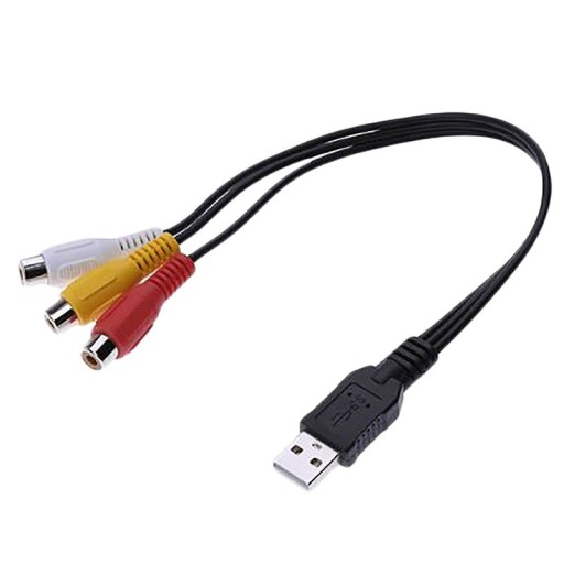 Cabo de ligação USB para RCA 25 cm