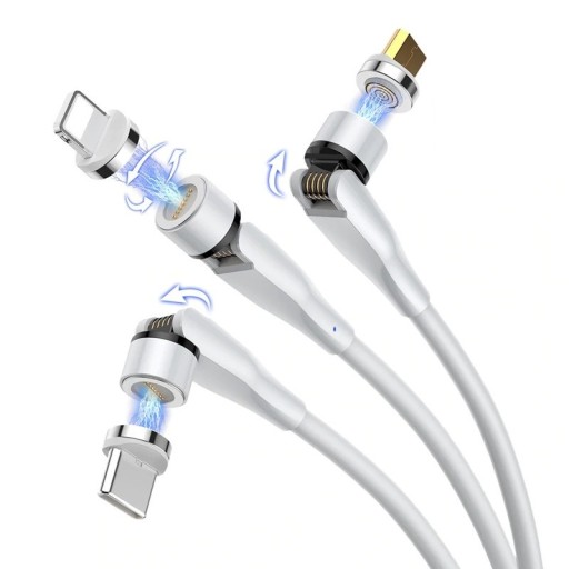 Cabo USB magnético com conector rotativo K661