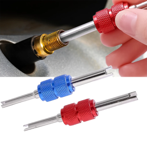 Cacciavite universale a doppia testa per valvole pneumatiche 7,5 cm Strumento per la riparazione di camere d'aria e valvole Auto Moto Bicicletta