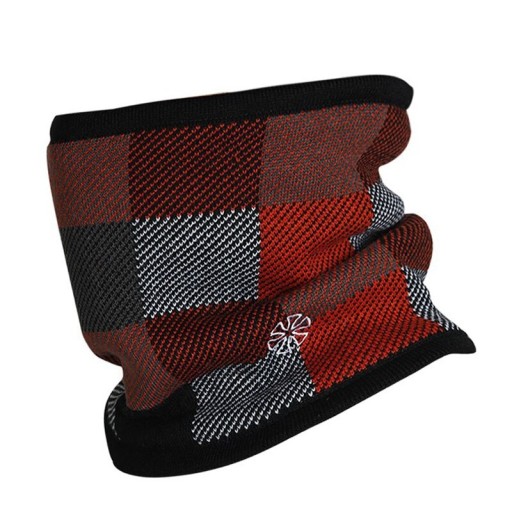 Cachecol de Inverno com Padrão Xadrez